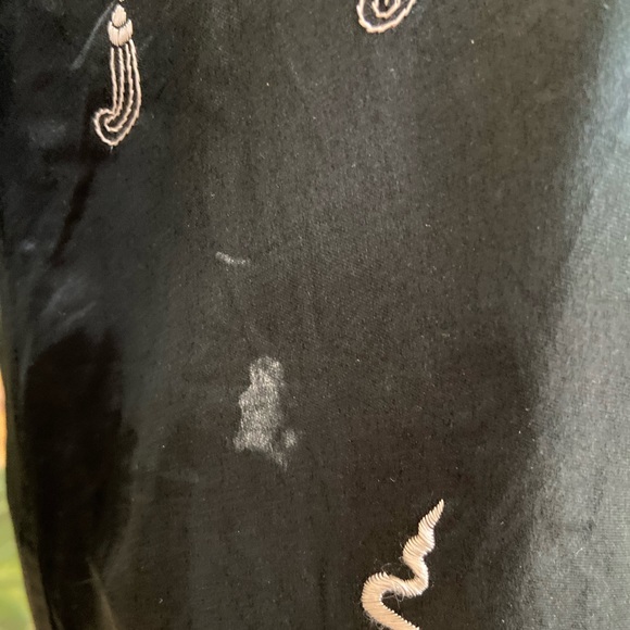 Antique silk Chinese Asian hand embroidered jacket robe chinoiserie - Picture 5 of 15